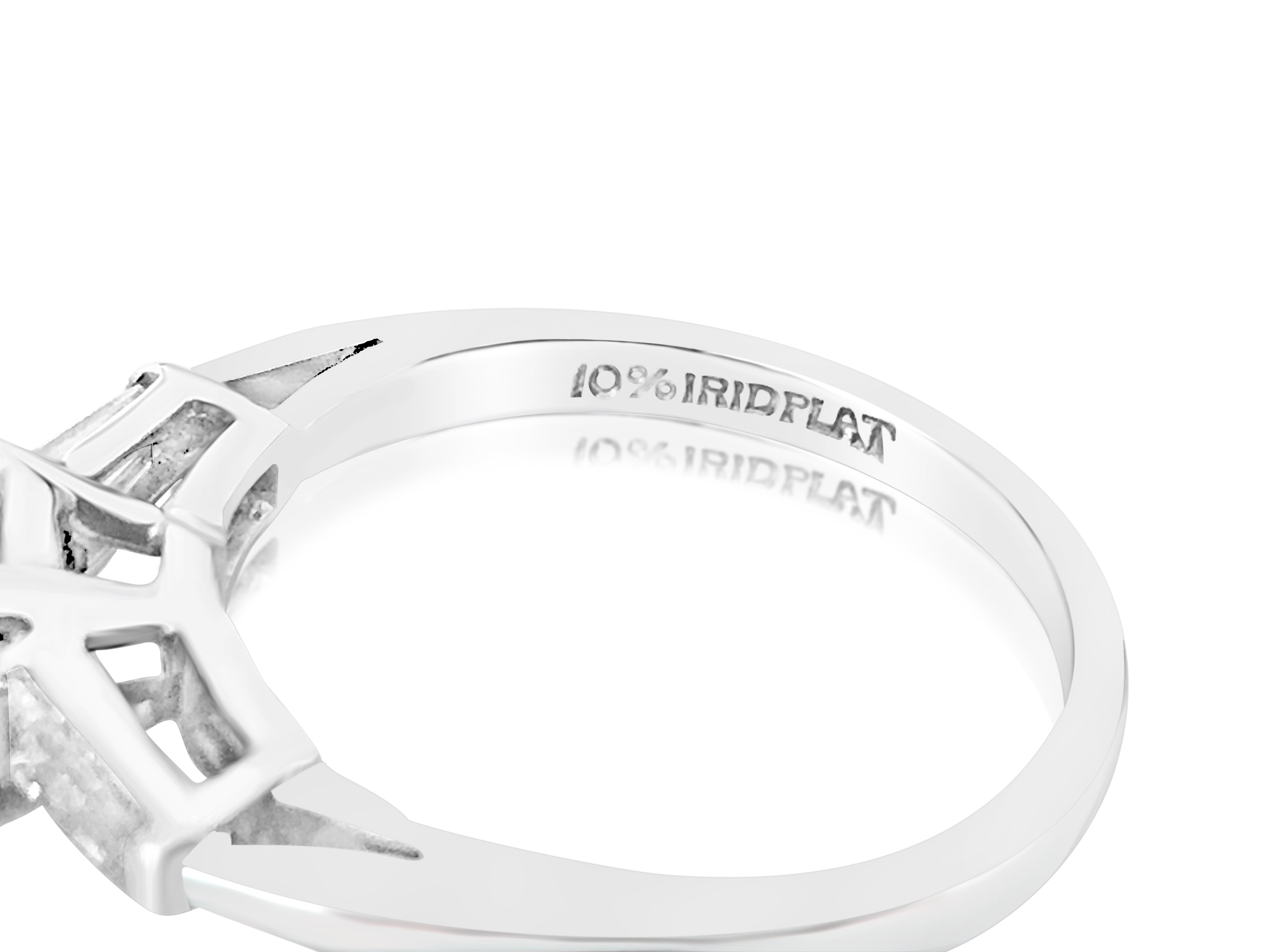 Ladies Platinum Emerald & VVS Diamond Wedding Ring